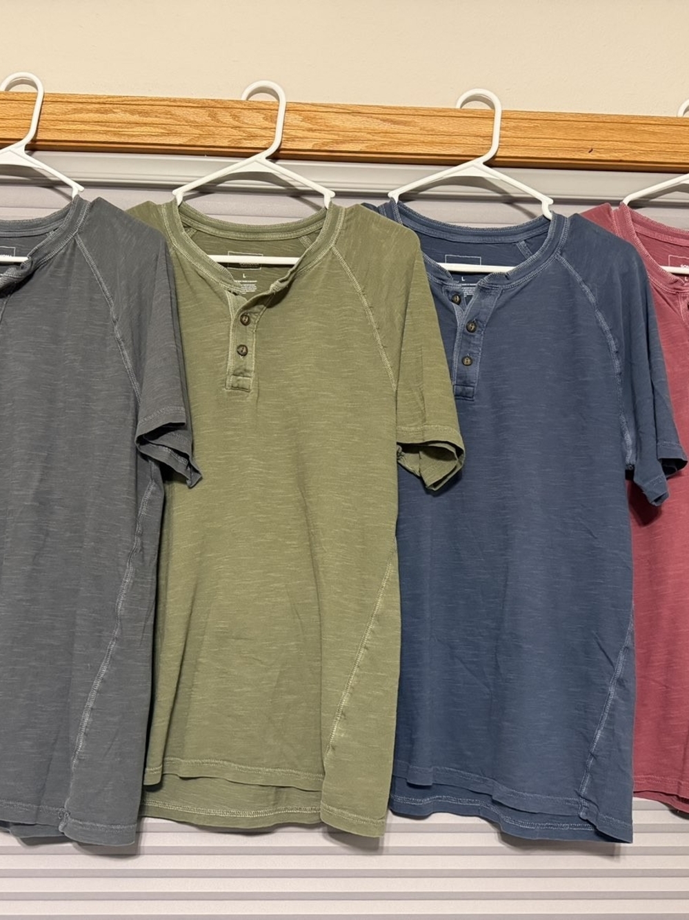 Sonoma Men's Short-Sleeve Henley Shirt Set of 4